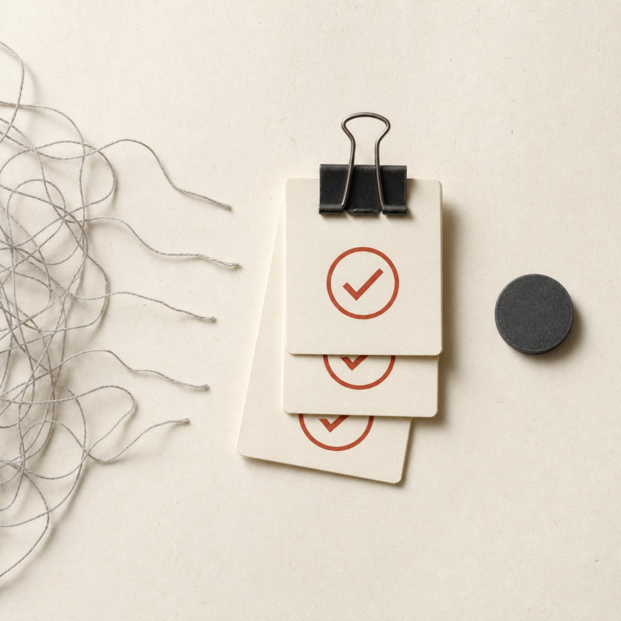 An approved handoff card carrying owner decisions into the Reviewable R mark.